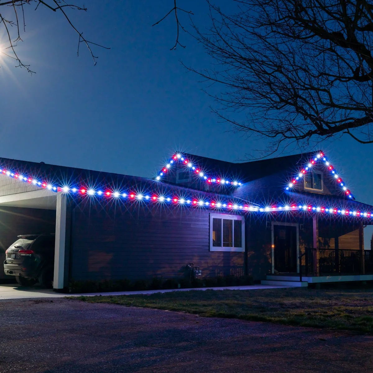 Permanent lighting in Denton, Texas
